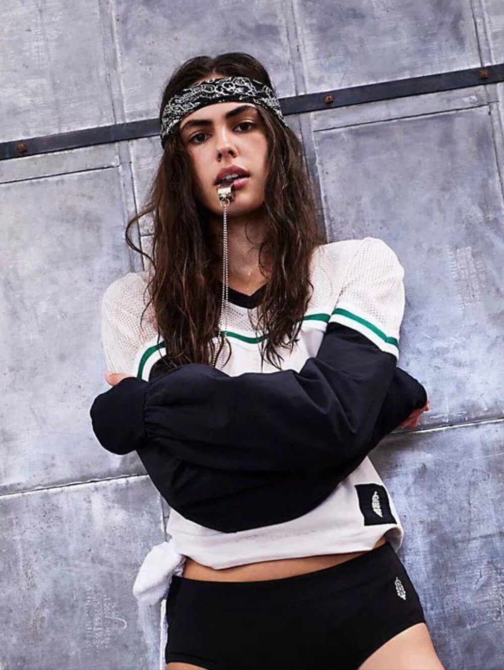 Free People Movement Lucky Draw Color Block Stripe Rugby Jersey Long Sleeve Top - Picture 3 of 11